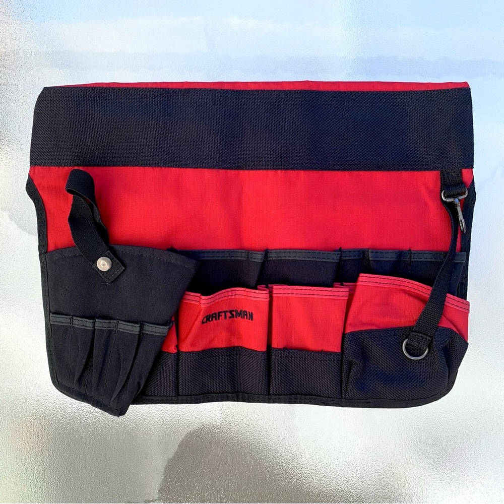 Craftsman Red and Black Nylon Bucket Bag Tool Organizer
